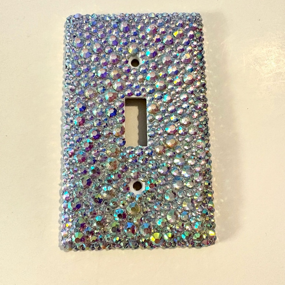 Crystal-Embellished Light Switch Cover
